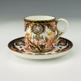 Antique Royal Crown Derby Porcelain Imari Cup & Saucer - 3