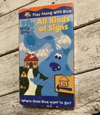 Blues Clues - All Kinds Of Signs (vhs,  2001) Rare Htf