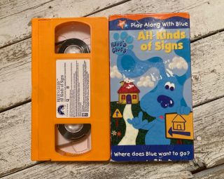 Blues Clues - All Kinds of Signs (VHS,  2001) Rare HTF 3