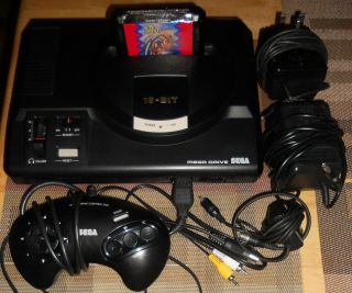 Rare Sega Mega Drive Pal Model 1 System W/1acontroller,  Cords,  Complete