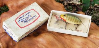 Vintage Wright & Mcgill Miracle Minnow Lure With Box