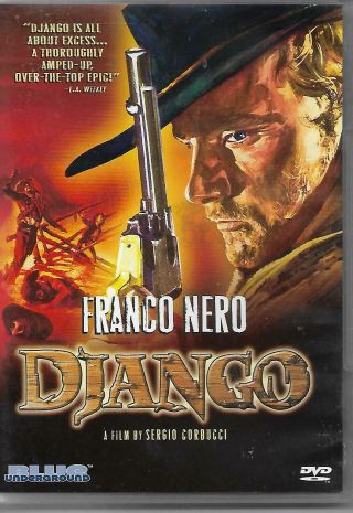 Django Franco Nero Dvd Single Disc Version Rare Blue Underground Release