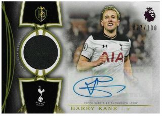 2016 - 17 Topps Premier Gold Harry Kane Tottenham Hotspur Spurs Patch Auto /100