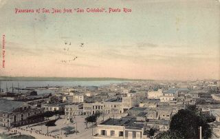 Puerto Rico - Rare 1906 Panorama Of San Juan,  P.  R.  From San Cristobal