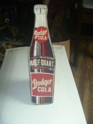 Vintage Rare Die - Cut Dodger Cola Beverage Soda Pop Cardboard Stand Up Sign 10 "