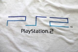 Highly Collectible & Rare Playstation 2 T - Shirt White Adult Large