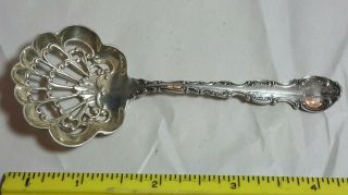 Antique Gorham Strasbourg Slotted Sterling Silver Candy/nut Spoon 4 1/4 "