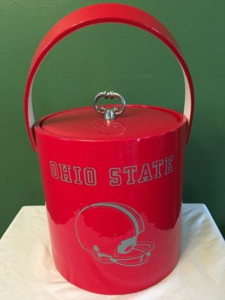 Rare Old Vintage 1960s,  1970s Ohio State Buckeyes Football Ice Bucket,  Cooler Nrmt