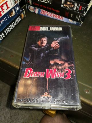 Death Wish 3 (vhs,  1985) Charles Bronson,  Big Box Revenge Action Movie Rare