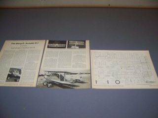 Vintage.  Aviatik D - 1.  40 S/o R - C Model Plans.  Rare (88p)