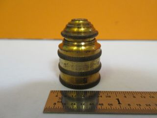 Antique Brass Unknown Incomplete Objective Microscope Part As Pictured &7b - B - 28