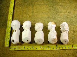 5 x excavated vintage unpainted bisque doll body age 1890 Hertwig Art 13526 3
