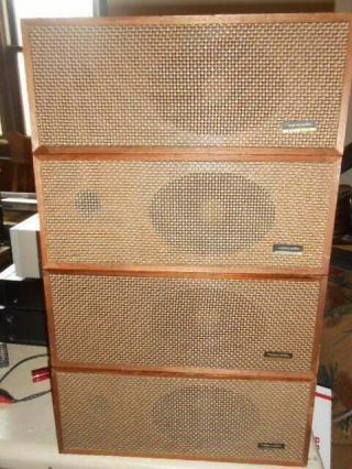 Four (4) Vintage Rare Realistic Solo - 4 Real Walnut Cabinets