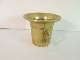 MORTAR with PESTLE antique LARGE 4 1/2 lb Solid Bronze/Brass Apothecary Medicine 2