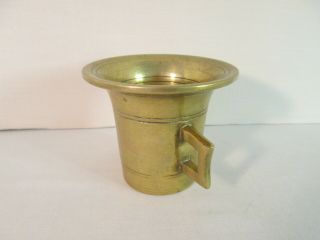 MORTAR with PESTLE antique LARGE 4 1/2 lb Solid Bronze/Brass Apothecary Medicine 3