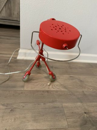 Ikea Red Desk Table Work Lamp With Bulb,  Rare Retired Display Hard To Find Rotat
