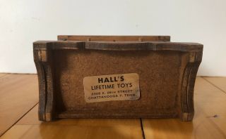 Vintage Hall ' s Lifetime Toys Dollhouse Furniture Wooden Dresser with Mirror 3