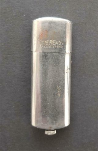 Vintage - Antique Eveready Petrol Pocket Lighter Pat.  Nov.  27,  1906 -