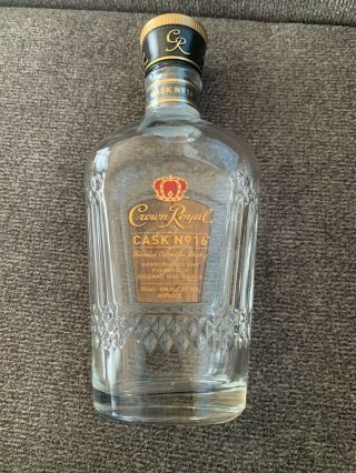 Crown Royal Cask No.  16 Empty Bottle Bag And Box Rare Collectors Item