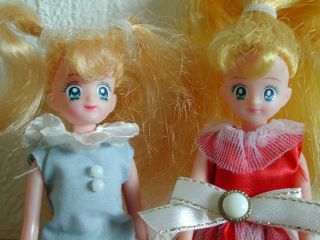 Rare Vintage Barbie Doll Sailor Moon Bandai Mini Dolls 2 X Action Doll Japan