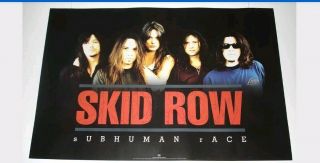 Skid Row Sebastian Bach Promo Poster Subhuman Race 1995 Rare 30x20 Inches Old