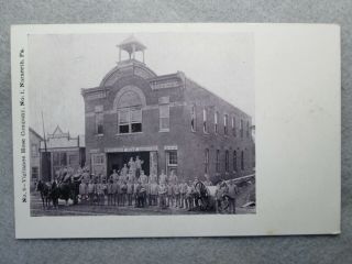 Antique Vigilance Hose Company No.  1,  Nazareth,  Pennsylvania Firehouse Postcard