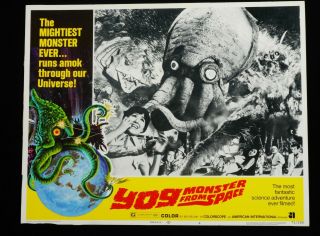 Yog,  Monster From Space 1970 Ishiro Honda Rare Lobby Card 4 Sci - Fi Horror