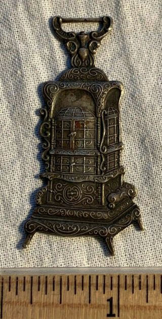 Antique Germer Stove Co Erie Pa Range Furnace Pocket Watch Fob Ornate Details