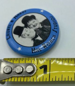 LAUREL & HARDY HAL ROACH STUDIOS PIN Rare Blue Comedy Button Pinnacle 3