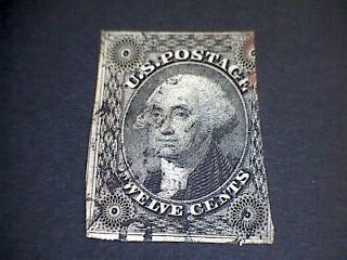 U.  S.  Stamp Scott 17 (verified) Black 1851 - 1857 Rare