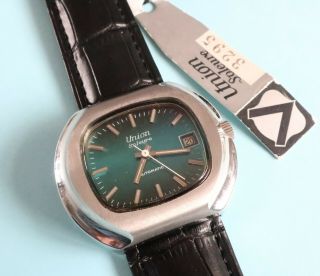 Rare Vintage Union Soleure Automatic Gents Watch Nos Old Stock