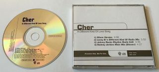 Cher A Different Kind Of Love Song Rare Promo Cd Album Version,  3 Remixes
