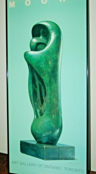 Henry Moore Rare Signed Poster From Art Gallery Of Ontario Unknown Exhibition