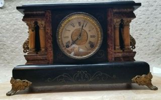 Antique Sessions Footed Mantle Clock 4 - Pillar Parts