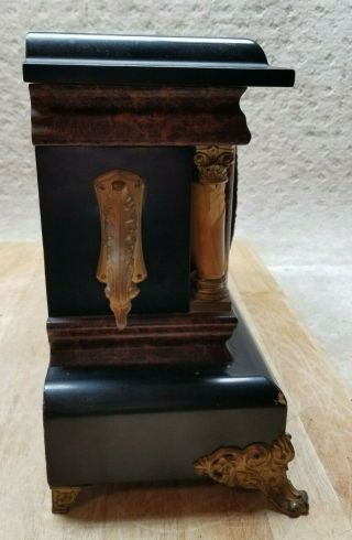 Antique Sessions Footed Mantle Clock 4 - Pillar PARTS 2