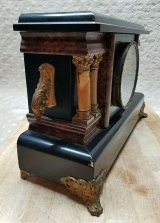 Antique Sessions Footed Mantle Clock 4 - Pillar PARTS 3
