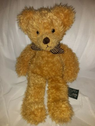 Cambridge Teddy Bear 16 Inch Russ Berrie gingham Stuffed Plush Animal Toy soft 2