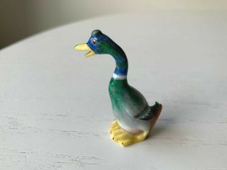 Vintage Metzler & Ortloff Miniature Duck Figurine Germany Painted 2