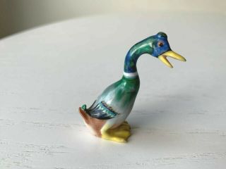 Vintage Metzler & Ortloff Miniature Duck Figurine Germany Painted 3