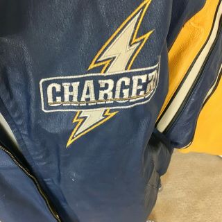 Vintage Size XL San Diego Chargers Rare Jacket Leather NFL Licensed 3