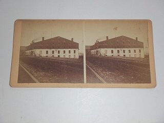 Antique Stereoview Card Libby Prison Richmond Va Civil War D.  Anderson