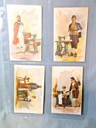 Antique 18 Different The Singer Manufacturing Co.  Advertising Cards - Rare