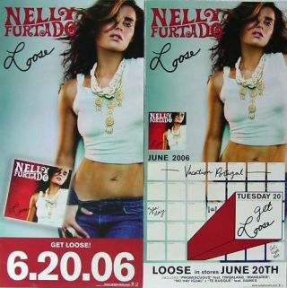 Nelly Furtado Loose Rare Two Sided Promo Poster Promiscuous Maneater Timbaland