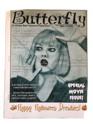 Rare Drew Barrymore Fanzine Butterfly Special Movie Issue Oct/nov 1998