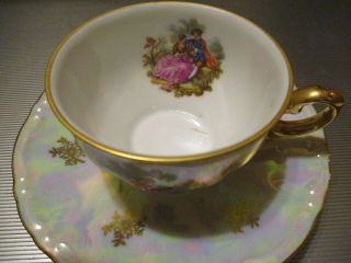 Bavarian Cup & Saucer sitting on bench in 3