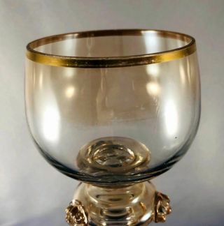 Antique Bohemian Fritz Heckert Iridescent Wine Glass or Goblet c1900 - N/R 3