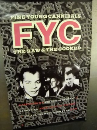 Fine Young Cannibals Large Rare 1989 Promo Poster Raw & Cooked