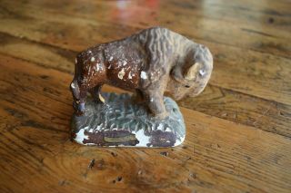 Vintage Bison Figurine - Gordon Stockade Custer South Dakota - Buffalo Antique