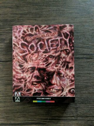 Society Arrow Box Set 2 Disc Limited Edition Blu - Ray With J - Card Oop Rare Horror