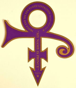 Prince " My Name Is Prince " Rare 1992 Die - Cut Promotional Item 7.  25 " X 8.  5 "